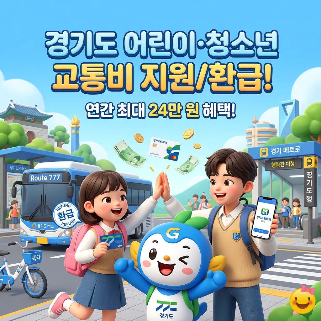 경기도-어린이-청소년-교통비지원-환급-24만원