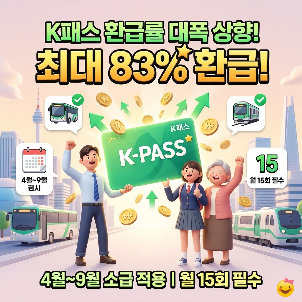 K패스-환급률상향-최대83%-환급