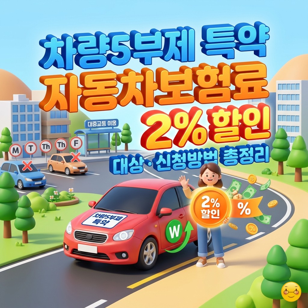 차량5부제-특약-자동차보험료-2%할인